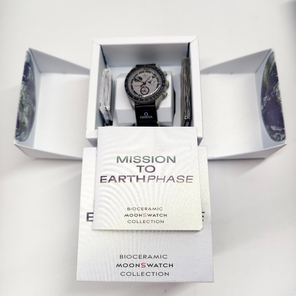 🍪 Swatch x Omega MoonSwatch Moon Phase: EARTH PHASE | Gaia Blue Bioceramic